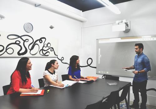 During a lesson at Taronja